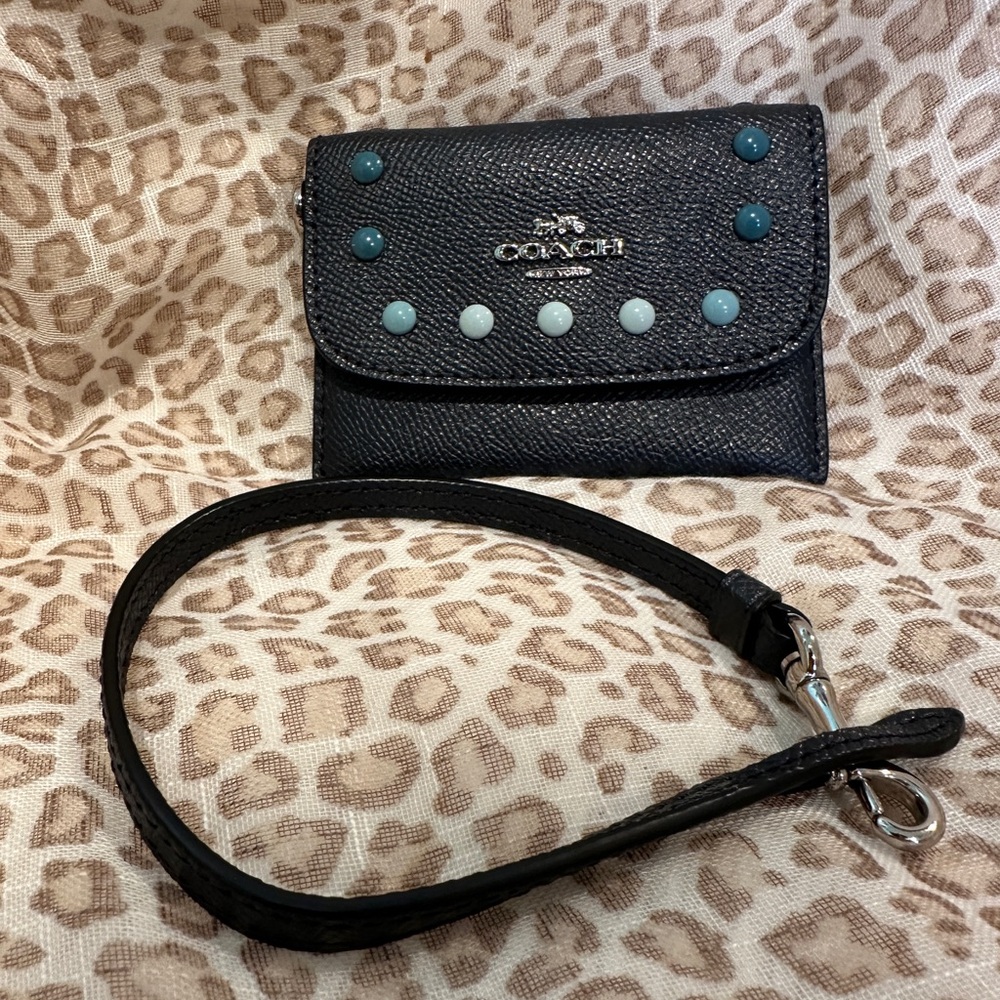 Coach Leather Mini Wallet / Card Case